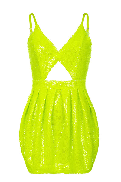 Neon Sequin Dress